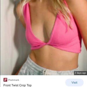 Urban outfitters front twist crop top